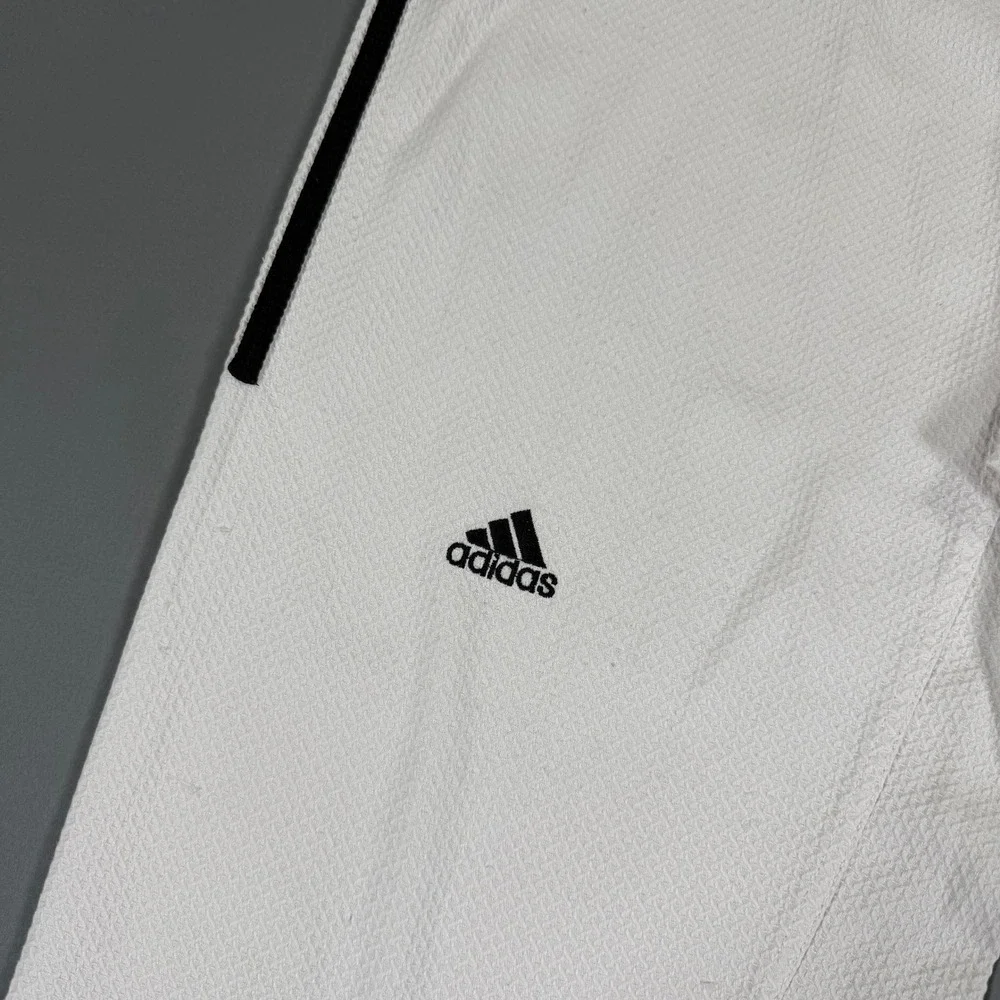 Adidas Martial Arts Gi Pants Mens Size 5 190cm White Black Stripes Taekwondo